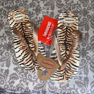Gold/Rose Havaianas Flip Flops